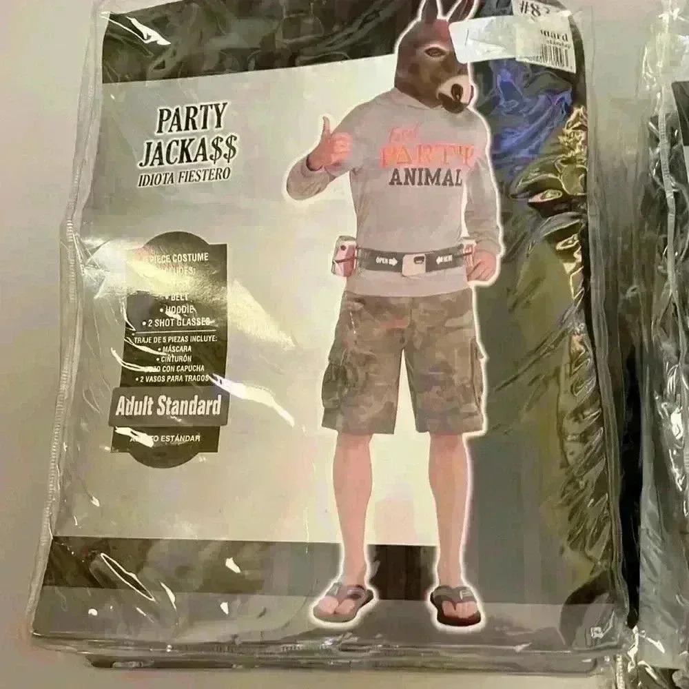 Adult donkey party jackass party animal costume